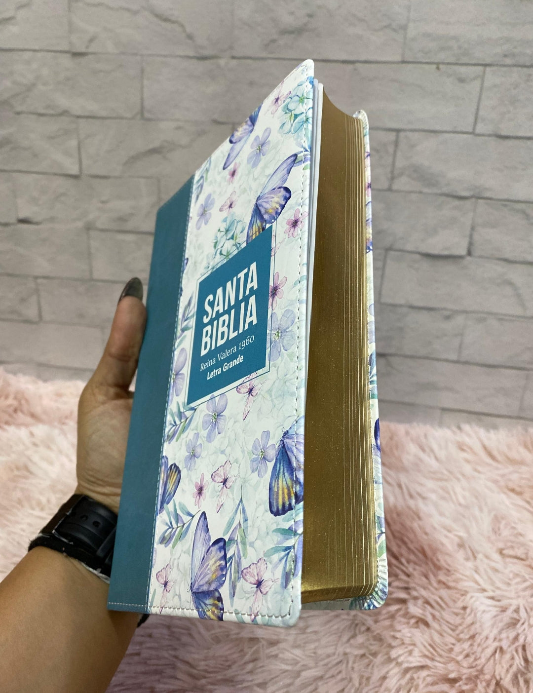 Biblia en símil piel canto dorado letra grande 12 puntos versión RV1960 con concordancia