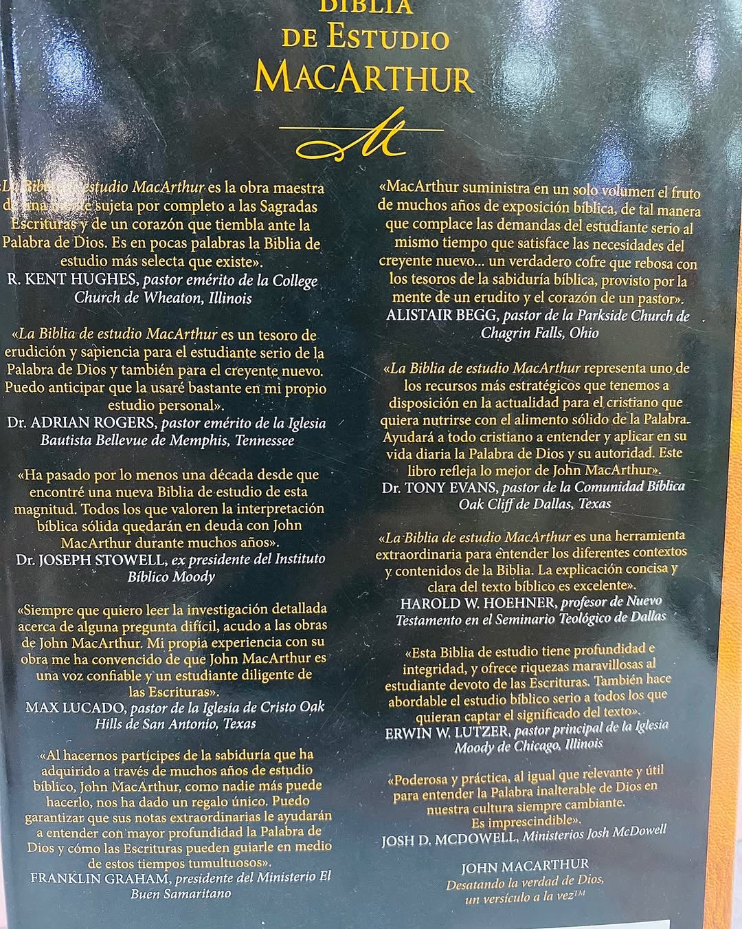 Biblia de estudio MacArthur símil piel versión de lujo versión RV1960
