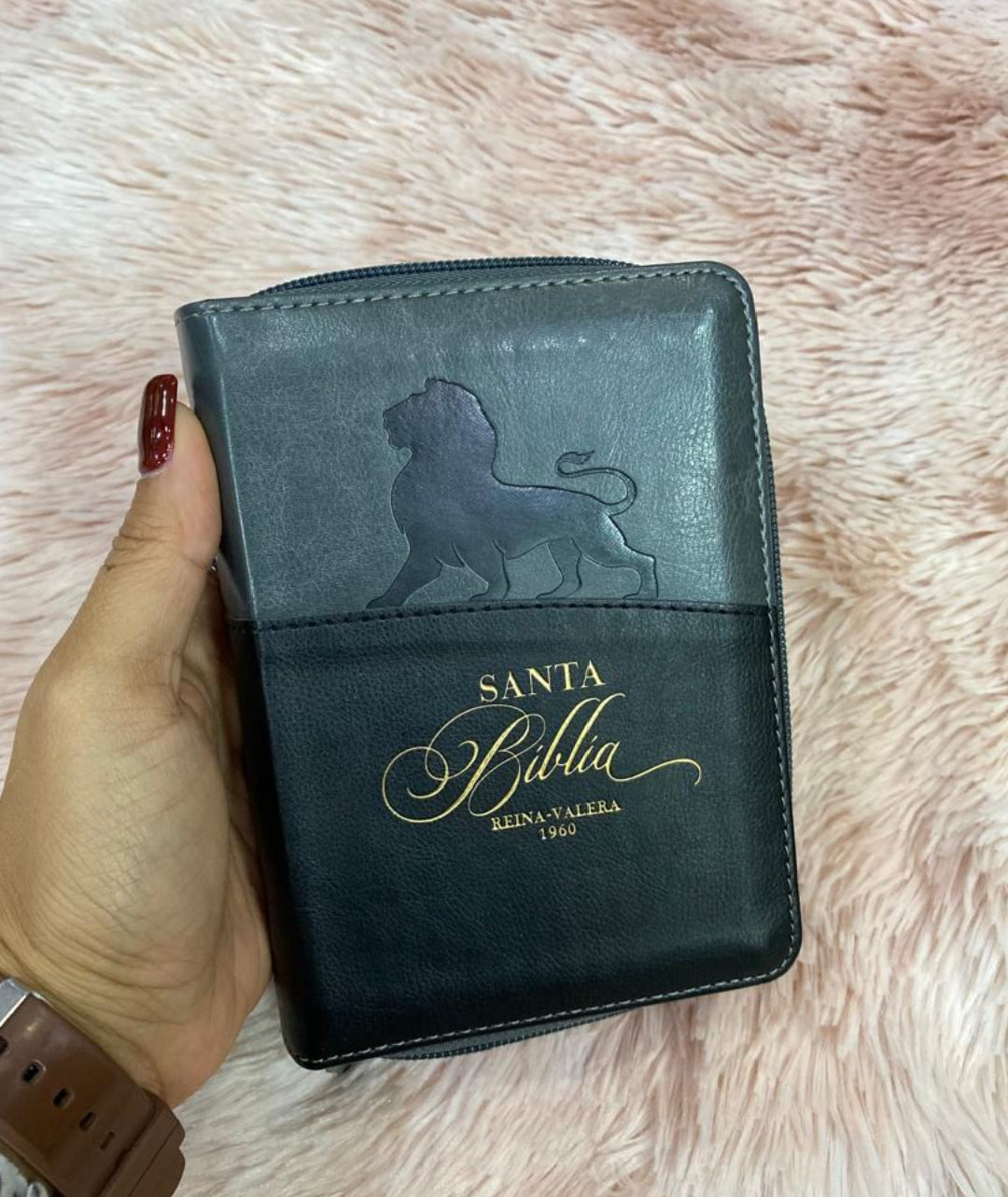 Biblia tamaño bolsillo con cierre e índice símil piel tamaño de letra mediana 8 puntos versión RV60