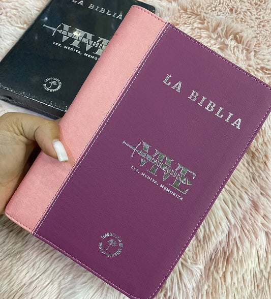 Biblia letra grande versión TLA con cierre canto plateado y estudios bíblicos