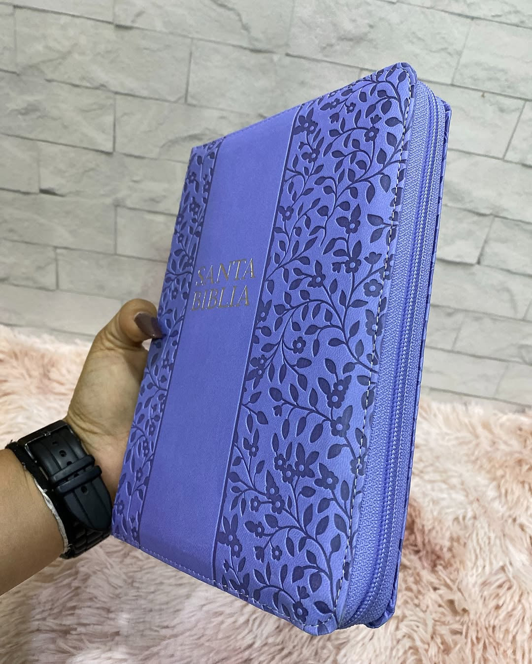 Biblia letra grande 12 puntos tamaño manual versión RV1960 con índice y cierre