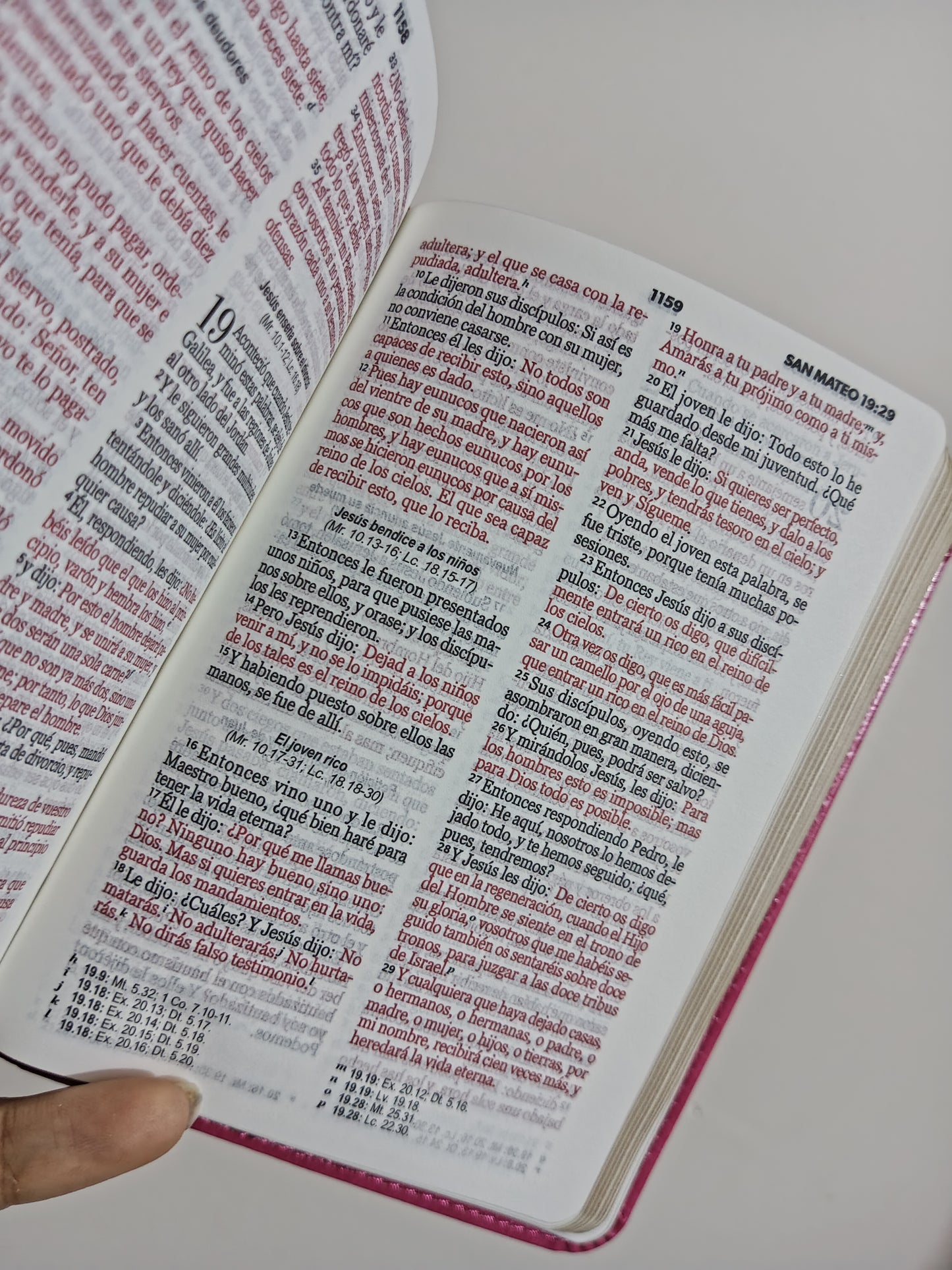 Biblia de bolsillo con canto dorado símil piel letra mediana 8 puntos versión RV60