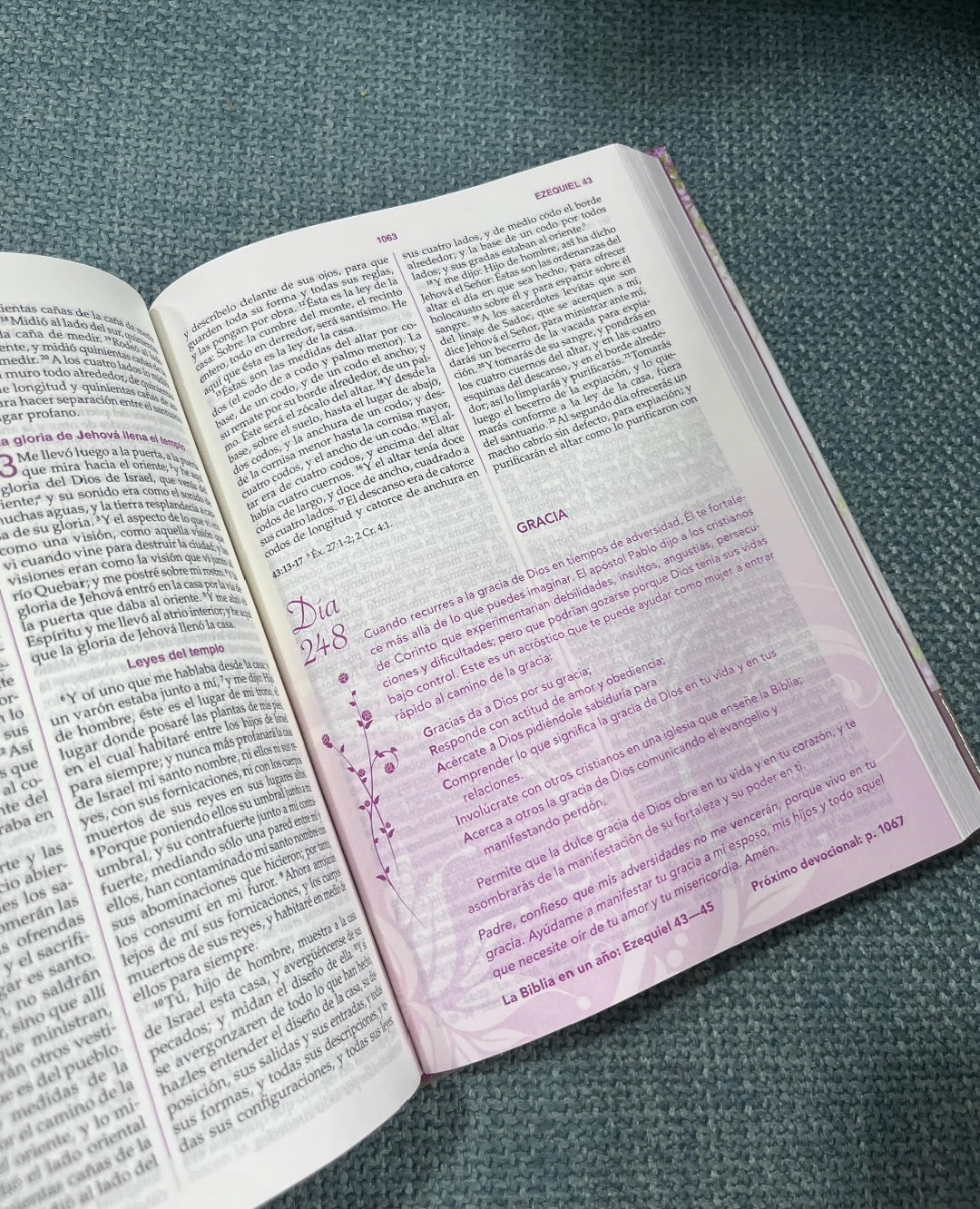 Biblia con devocional de la mujer conforme al corazón de Dios versión RV1960