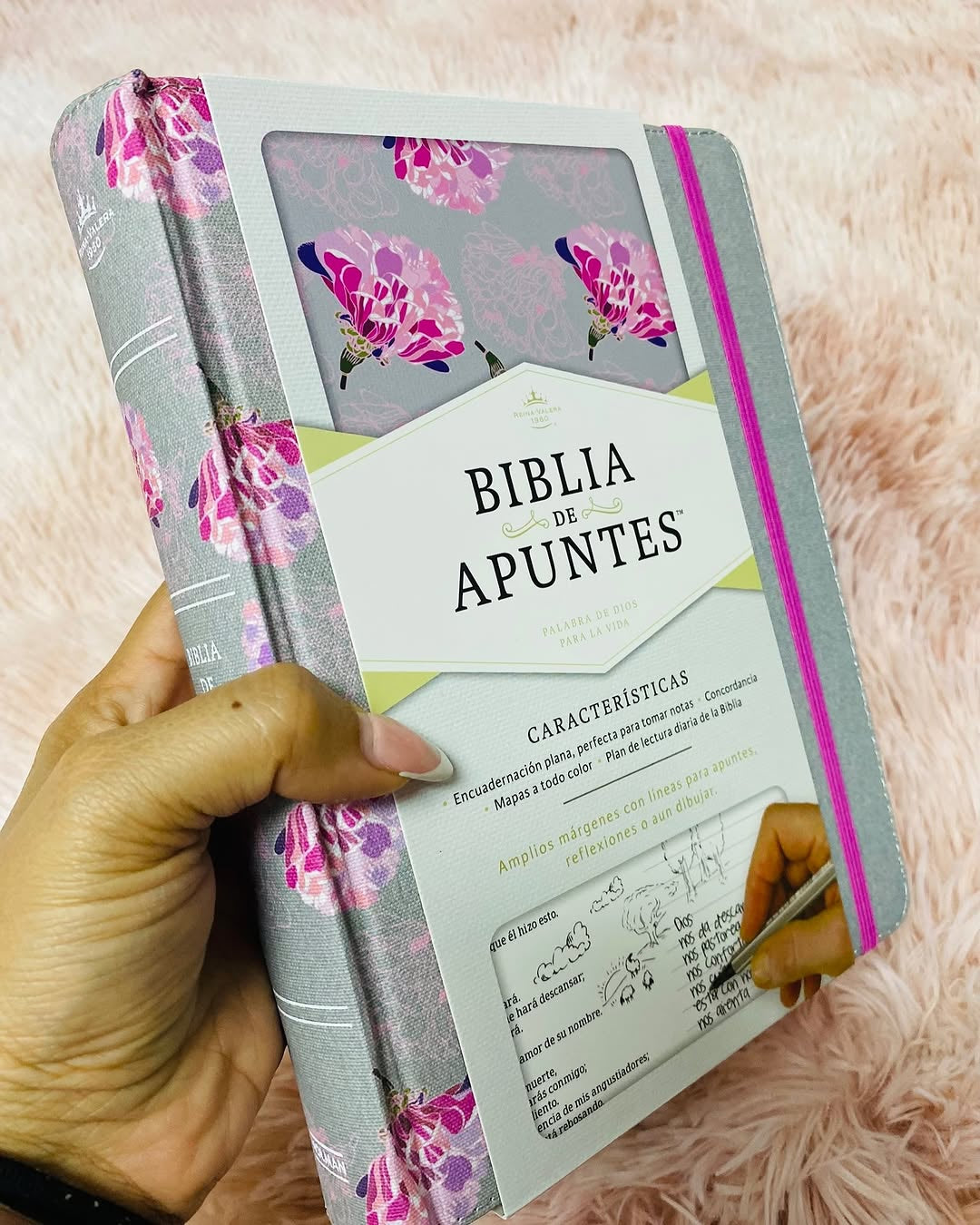 Biblia artística de apuntes letra mediana versión RV1960 canto floreado